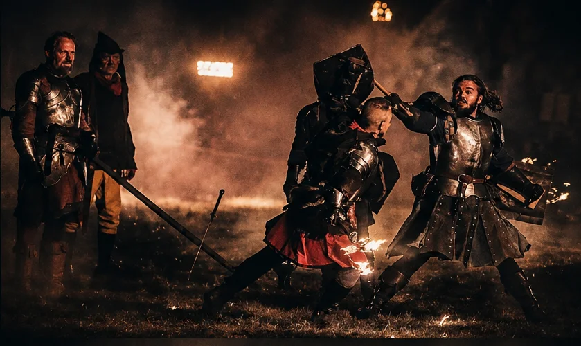 Ritterkampf bei Nacht